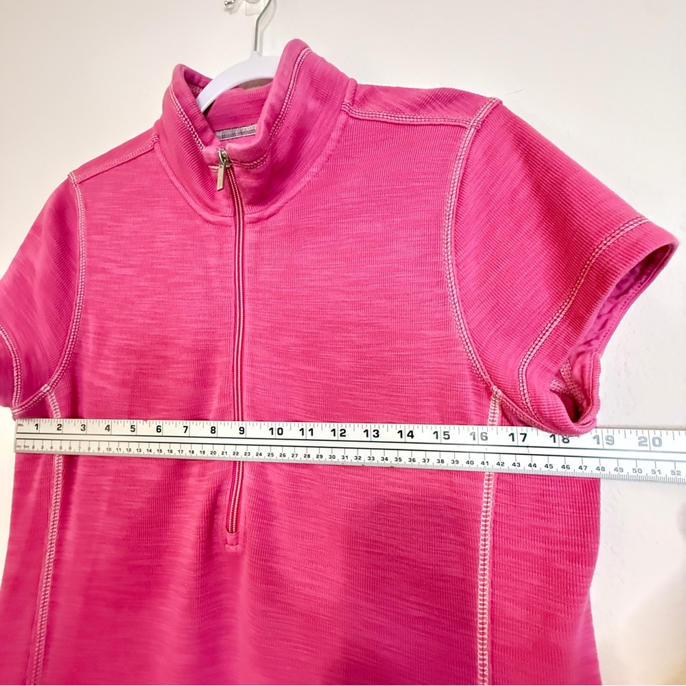 Tommy Bahama Pink Half-Zip Tunic Dress – Luxe Comfort, Island Vibes (XS/S) - Picture 9 of 16